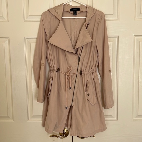 Forever21 Lightweight Blush Utility Coat Size M - Picture 1 of 3